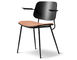 soborg upholstered seat armchair with steel base - 2