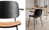 soborg upholstered seat armchair with steel base - 4