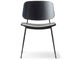 soborg upholstered seat chair with metal base - 2