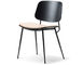 soborg upholstered seat chair with metal base - 3
