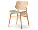 soborg upholstered seat chair with wood base - 1