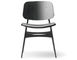 soborg upholstered seat chair with wood base - 3