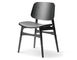 soborg upholstered seat chair with wood base - 4