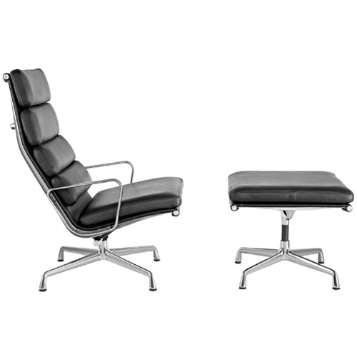 eames soft pad group lounge chair & ottoman