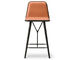 spine wood base stool with back - 1