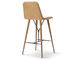 spine wood base stool with back - 5