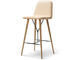 spine wood base stool with back - 6
