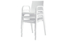 stack dining chair plastic seat - 5