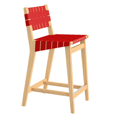 jens risom stool with webbed back