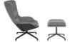 striad™  high back lounge chair & ottoman with 4 star base - 1