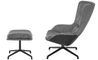 striad high back lounge chair & ottoman with 4 star base - 1