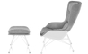 striad high back lounge chair & ottoman with wire base - 1