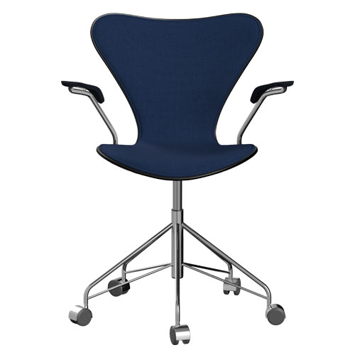 series 7 swivel arm chair front upholstered