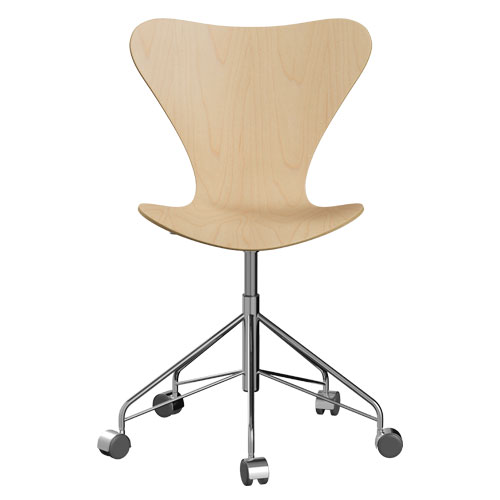series 7 swivel side chair wood veneer