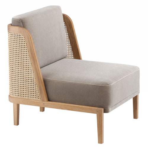 throne lounge chair 270 with rattan