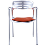 toledo stacking chair with seat cushion  - 