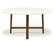 trio round coffee table with marble top 754mm - 2