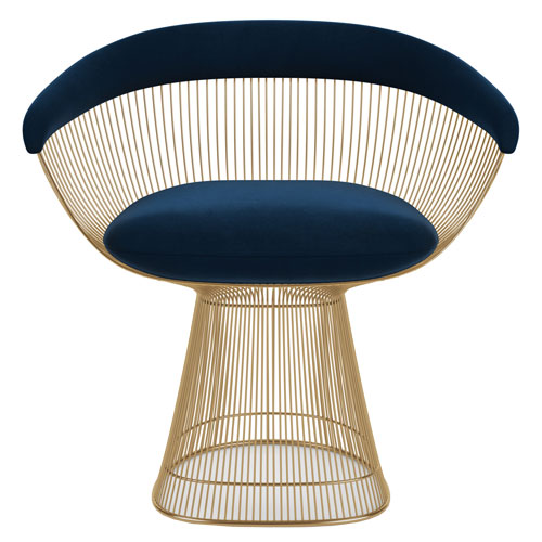 platner gold plated arm chair