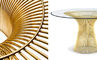 platner gold plated dining table - 2