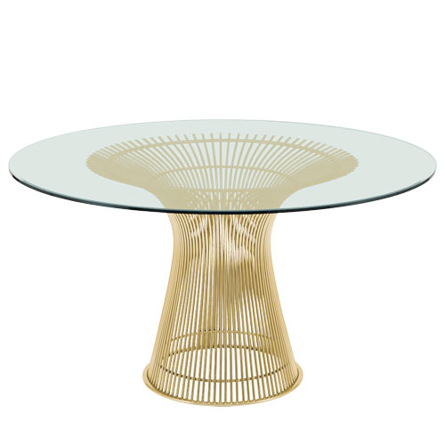 platner gold plated dining table
