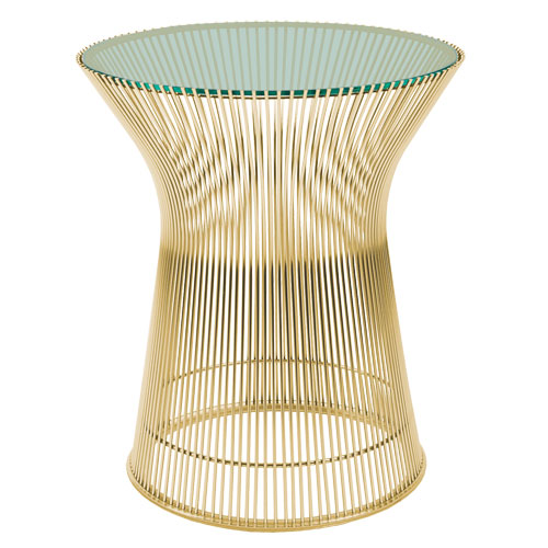 platner gold plated side table