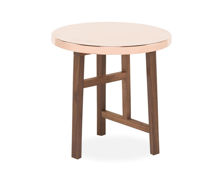 trio side table with copper top 754sp
