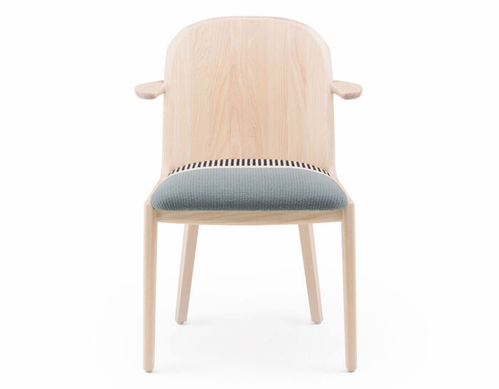 Twenty-Five Dining Armchair with Manta Gil upholstery