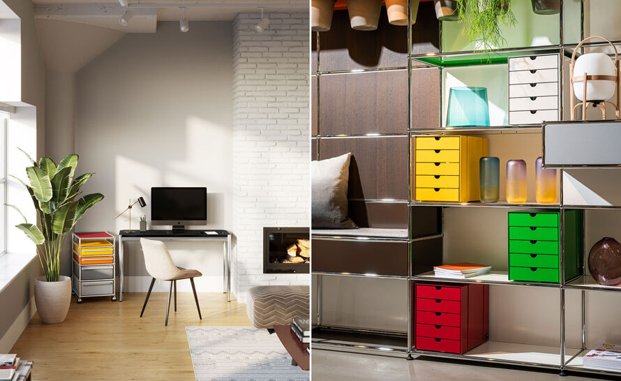 USM Haller Shelving Unit H2 by Fritz Haller & Paul Schaerer