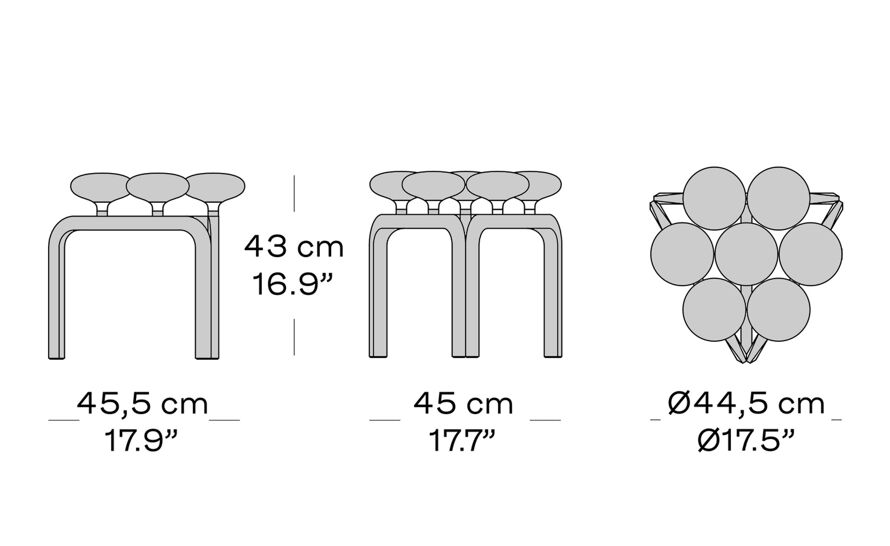 Jørn Utzon ヨーンウッツォン Utzon Stool – Fritz Hansen