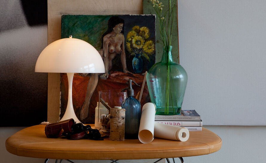 Buy Louis Poulsen Panthella table lamp White by Verner Panton