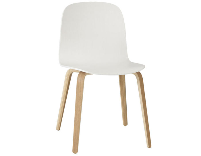 visu chair with wood base