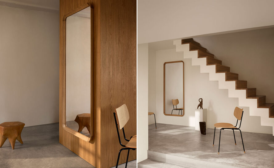 VLA62 Radio House Wall Mirror by Vilhelm Lauritzen from Carl