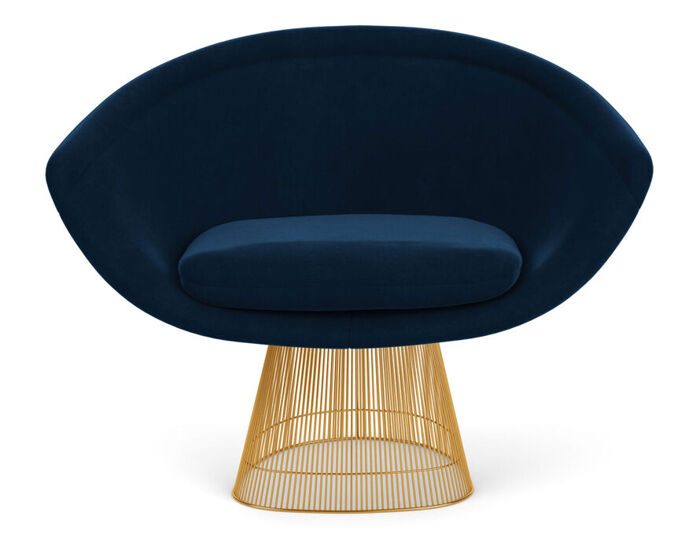 platner gold plated lounge chair