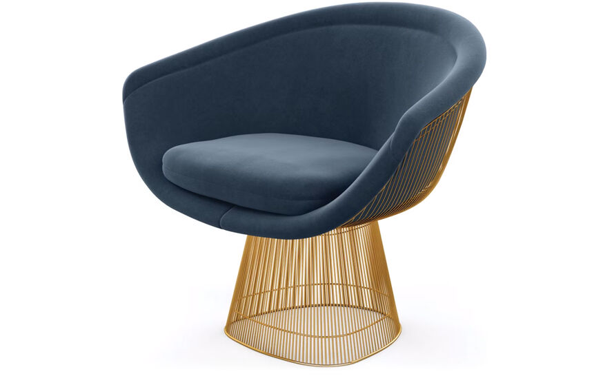 platner gold plated lounge chair