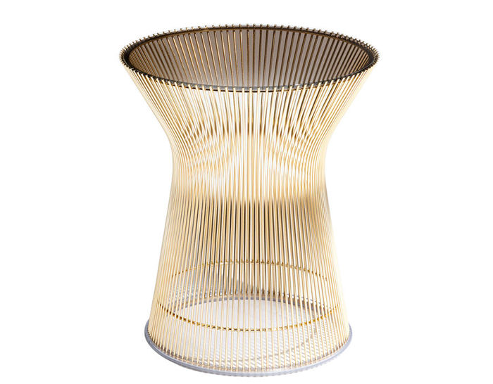 platner gold plated side table