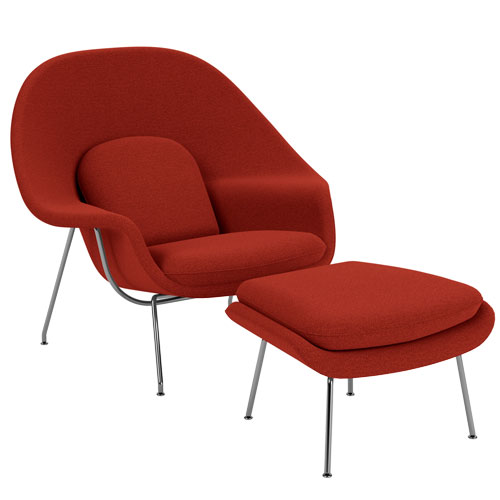 womb lounge chair & ottoman by Eero Saarinen for Knoll